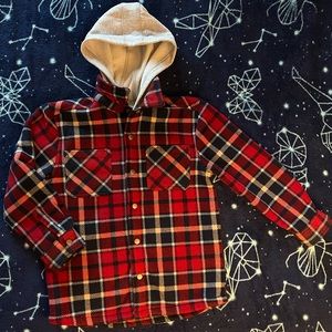 Kids Jacket with Hoodie Size S - with Sherpa Inside